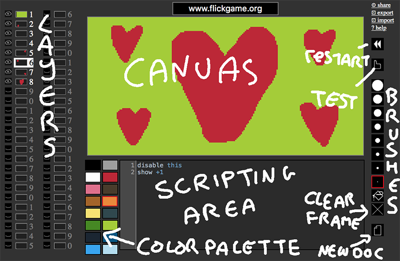 FlickScript interface